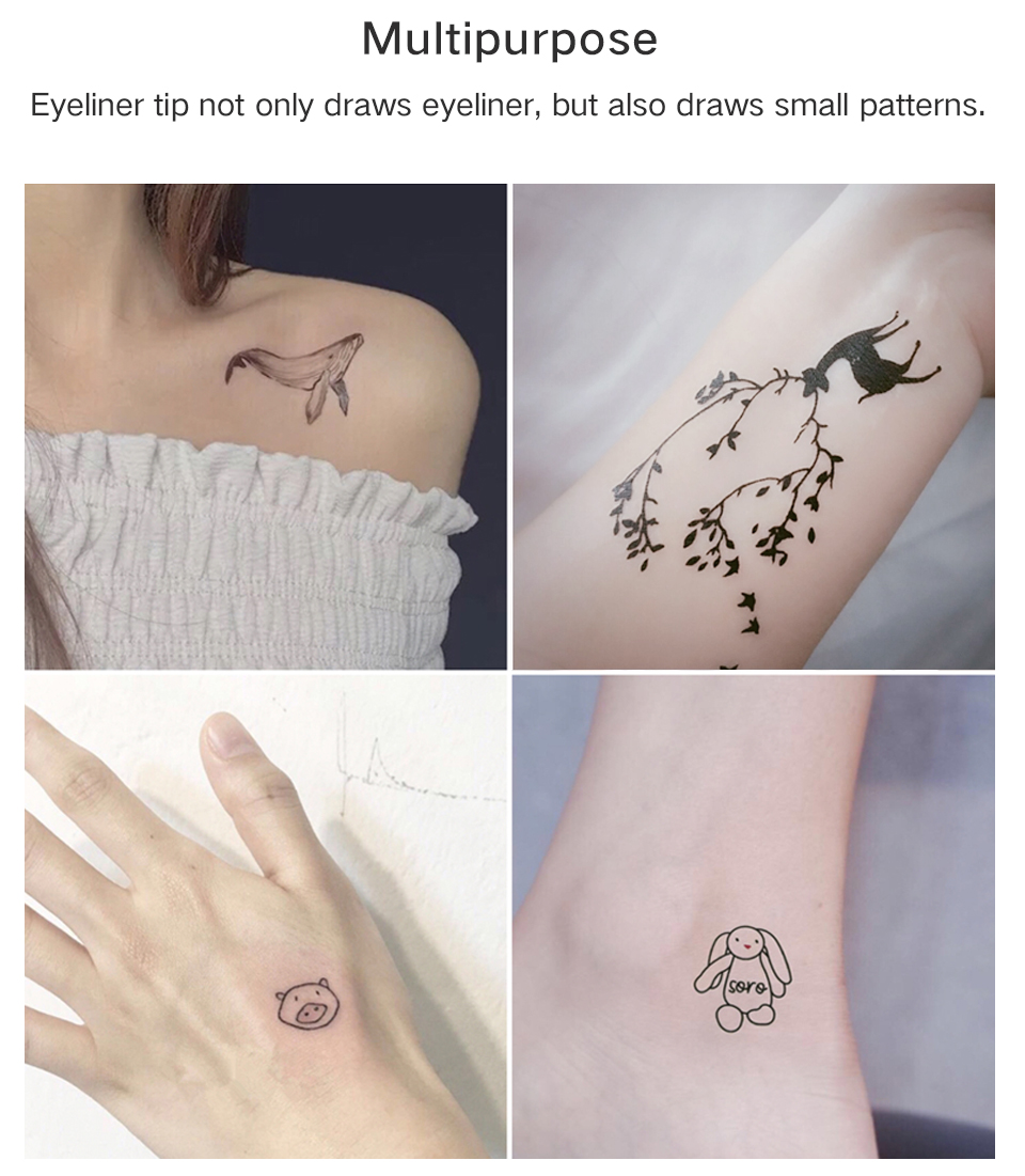 Music Flower Double tattoo seal eyeliner pen#5050
