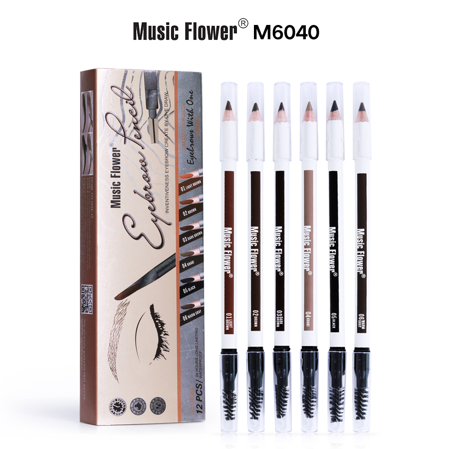 Music Flower Wooden Eyebrow Pencil M6040