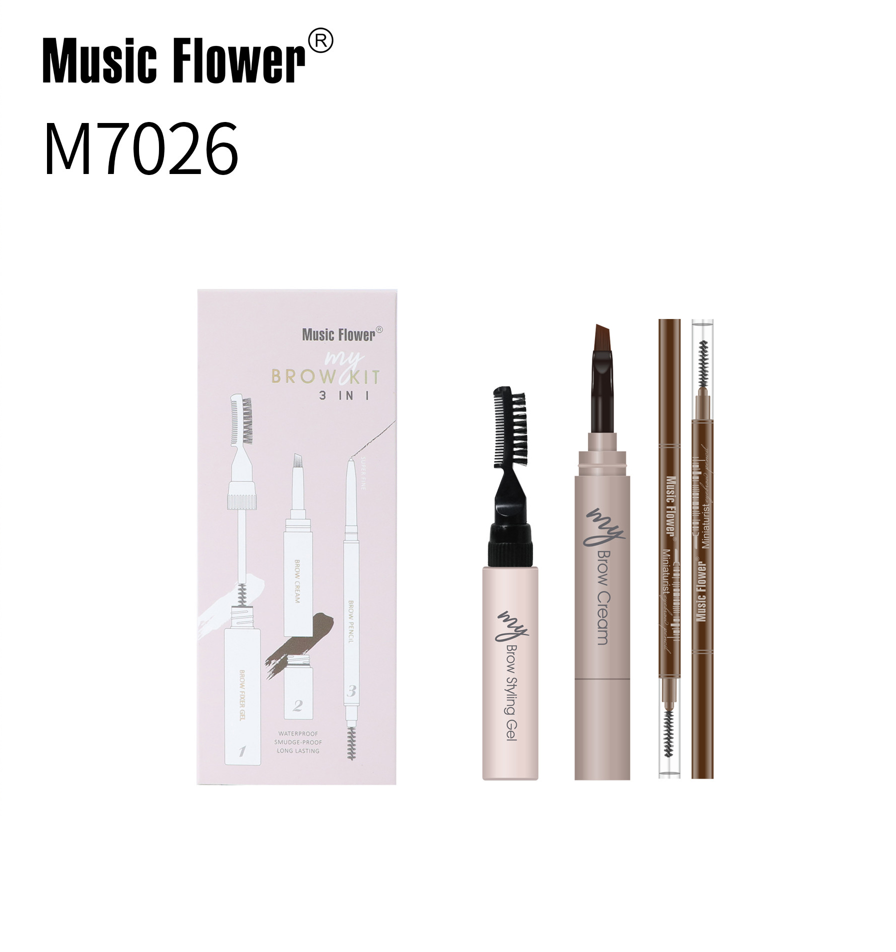 MUSIC FLOWER EYEBROW KIT M7026