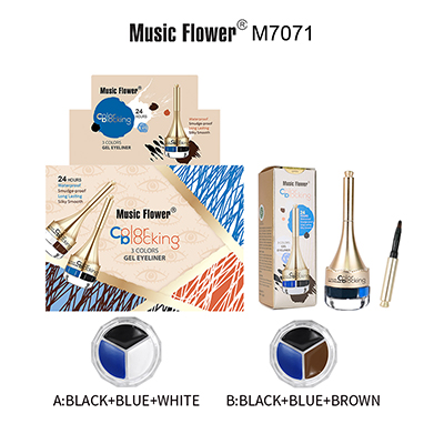 MUSIC FLOWER 3 IN 1 EYELINER GEL  M7071