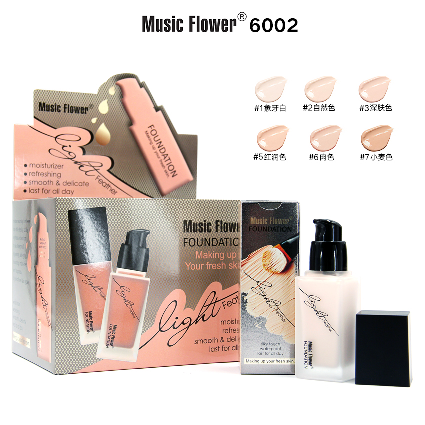 Music Flower 轻羽裸肌保湿粉底液 #6002